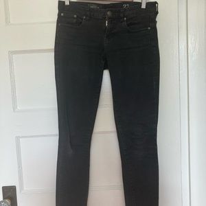 J.Crew black skinny jeans.  Cropped size 27